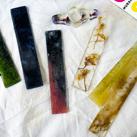 Image of bookmarks created with epoxy