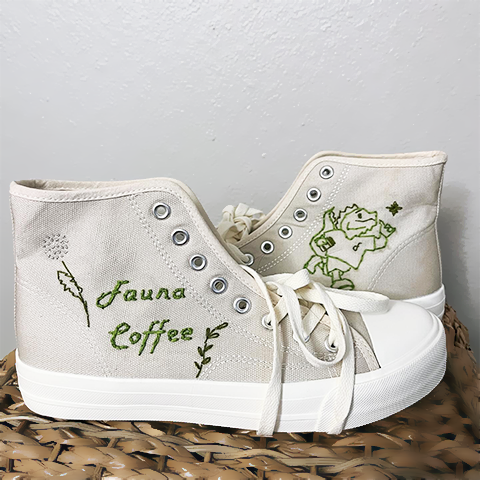 Custom embroidered shoes