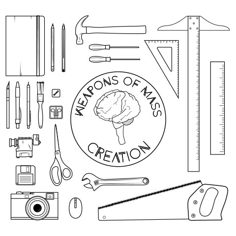 Image of digital art depicting design tools